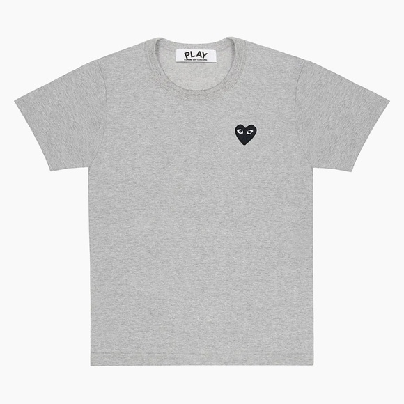 Comme des Garcons Other - Comme des Garcons PLAY Gray Tee w/Heart Patch, mens Small